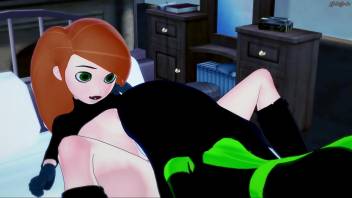 Kim Possible eating Sheego's pussy before they scissor - Kim Possible Lesbian Hentai.